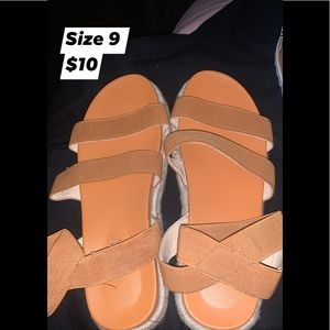 Brown/orange sandals